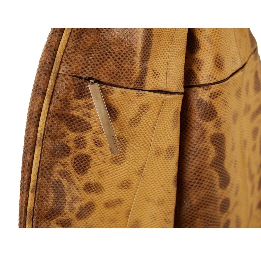 Gucci Python Leather Drawstring Shoulder Purse Ma… - image 2